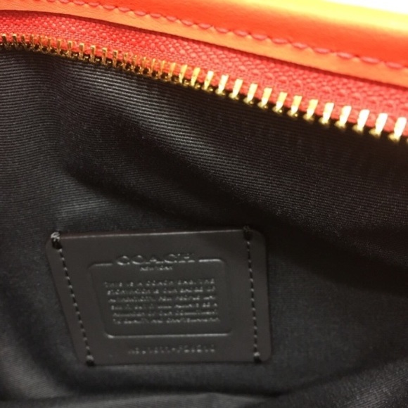 ❌SOLD NWT COACH Signature FileCrossbody Khaki Neon - Picture 6 of 8